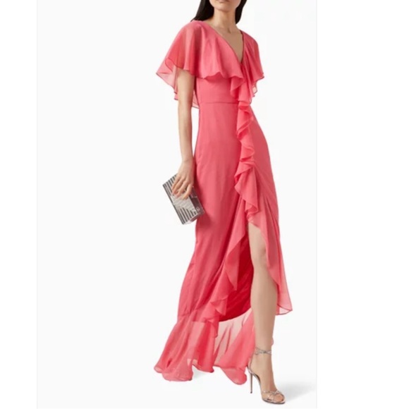 yaura Dresses & Skirts - NWT Yaura Pink Isioma Ruffled Maxi Visit UK 10 US 6 C10